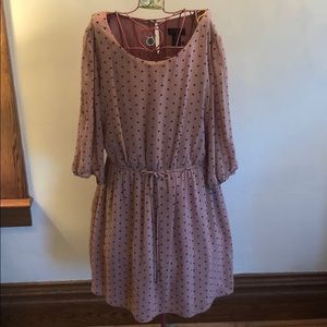 Adorable pink polka dot dress w/ drawstring waist